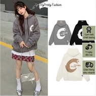 Big C Calem Club printed zip hoodie, unisex loose form, cotton fleece lining HYPRETTY 01