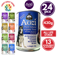 AOZI PURE NATURAL ORGANIC DOG WET FOOD CAN FOR ADULT AND PUPPY DOG 430g 24pcs BOX