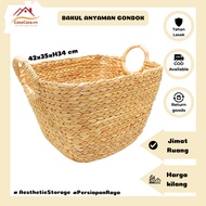 [CasaCasa] Water Hyacinth Basket for Multi-Purpose Storage, Fruit Storage, Stationery (Water Hyacint