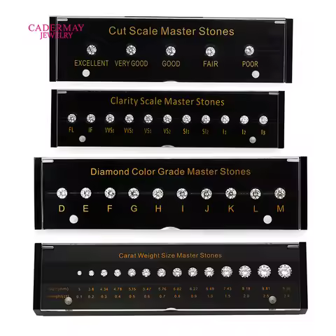 4cs Diamond Standard 6A Cubic Zircon Diamond Clarity Set D To M 10 Color Grade Set Size Carat Weight