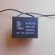 Brand New CBB61 Start Capacitor 5uF/450V Fan Smoking Machine Start Capacitor Motor Start Capacitor