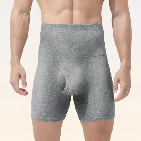 Men's underwear: High-waisted, curvaceous, oversized, anti-ablation, waist-protecting, warm, fleece,