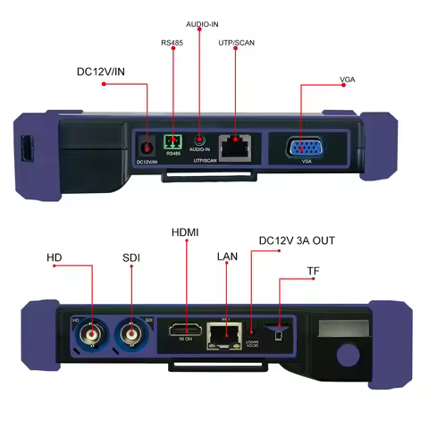 PEGATISAN 8K IPC Tester 5 Inch 8MP CCTV Camera Monitor 6 In 1 IP AHD CVI TVI CVBS SDI Camera Tester