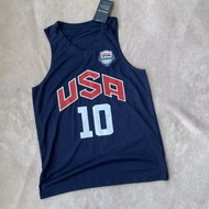 London Olympics USA USA Men's Basketball Dream Team 10 Kobe Practice Jersey Speed Drying Basketball 
