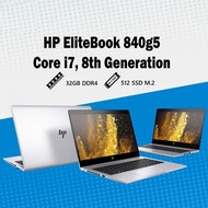 SPEK TINGGGI !! LAPTOP HP 840 G5 Core i7-8TH /RAM 32GB/ SSD 512GB 14"