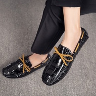 COD Men's Cow Leather Casual Loafers Driving Boat Shoes Slip-On Men Loafers leather shoes for men Ge