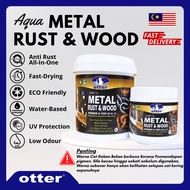 300ml/1L OTTER Water Based Aqua Metal Rust Paint Cat Besi & Wood & Wall 防锈漆 •Anti Rust • Can Apply O