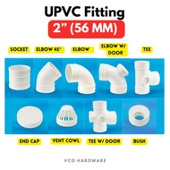 [ 2" / 56 MM ] UPVC Pipe Fittings White UPVC Pipe Connector/Pemyambung Paip Putih