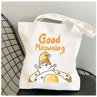 Good Meowning Women Shoulder Bags Kawaii Shopper Shopping Canvas Bag Daily Casual Outdoor Shoulder B