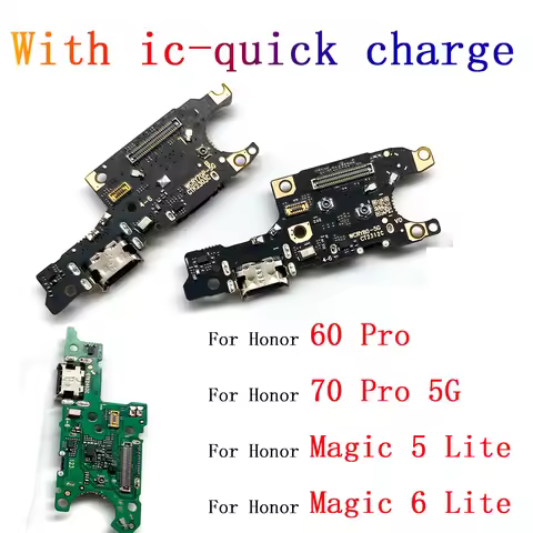 10Pcs, New For Huawei Honor 60 70 80 90 Pro Lite Pro Magic 5 6 Lite 6 Pro USB Charger Dock Connector