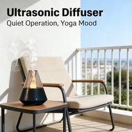 Asap Pewangi Rumah Bilik Tidur Wap 130ML Diffuser Aromatherapy Humidifier Wood Grain Air