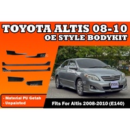 TOYOTA COROLLA ALTIS 2008-2010 TRD STYLE BODYKIT ALTIS E140 TRD BUMPER SKIRT LIP BODY KIT ALTIS BODY