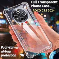 POCO C75 2024 Airbag Clear Casing For POCO C75 PocoC75 C 75 75C 4G 5G 2024 Silicone Shockproof Phone