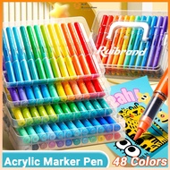Acrylic Marker Set Large Capacity Square Box Marker Set Acrylic Paint Marker Painting Art Supplies