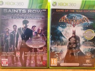 二手 XBOX360 Batman: Arkham Asylum 蝙蝠俠：阿卡漢瘋人院 | Saints Row The Third 黑街聖徒3