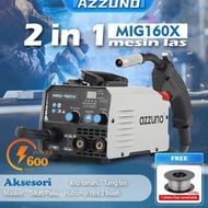 AZZUNO Mesin las mma/mig tanpa gas 2 in 1 mesin las listrik inverter welding machine mesin las listr