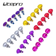 Litepro 5Pcs  Front Wheel Fixing Screw Folding Bike Rear Fork Fixing Bolts Aluminum Alloy For Birdy 2 3 Bicycle