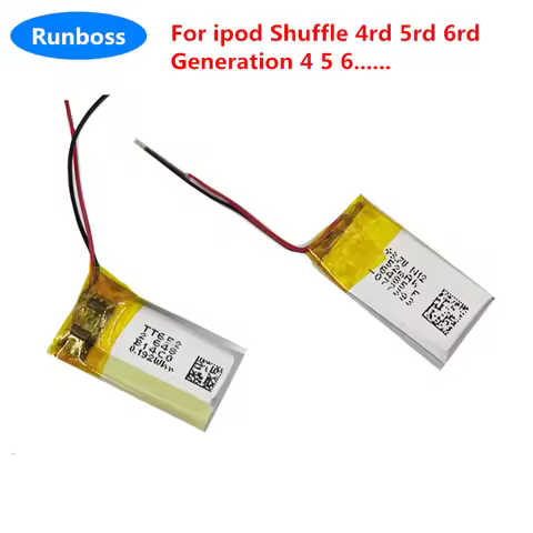 1-2pcs 616-0548 0.19Whr 3.7V Battery Replacement For ipod Shuffle 4rd 5rd 6rd Generation 4 5 6 Accum