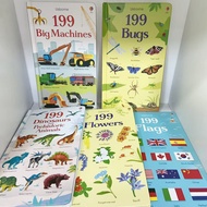 5 Books Usborne 199 Series Board Book Set Big Machines Dinosaurs Bugs Flowers Flags Kids English Voc