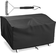 NUPICK 24 Inch Table Top Grill Cover for Cuisinart CGG-306, Royal Gourmet 24" Griddle, Nexgrill 820-0033, Pit Boss 75275 &amp; PB100P1 &amp; PB336GS and Most 2-Burner Portable Grills, Come with Grill Brush
