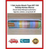 Selotip Kertas Warna pita Warna Perekat Set washi Tape Wt-100