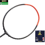 Apacs Nano Fusion Speed 722【Install with String】Ap Elite III (Original) Badminton Racket -Black Orange(1pcs)