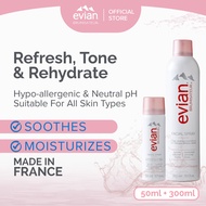[Bundle of 2] Evian Brumisateur® Facial Spray 300ml + Evian Brumisateur® Facial Spray 50ml