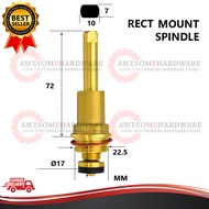 (OLD DOE STOPCOCK) SOLID RECTANGLE MOUNT HANDLE KNOB AND SPINDLE TO REPLACE LEAKING VALVE FOR D.O.E.