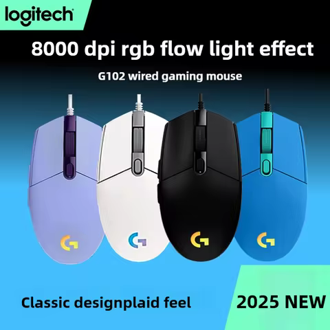 Logitech (G) G102 Gaming Mouse RGB Mouse Lightweight Design 200-8000DPI G102 Second Generation Ergon