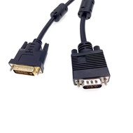 SG DVI-VGA Connection Cable DVI-I (24+5) - VGA (15-Pin), Male to Male, Cable for PC (Analogue) / DVI