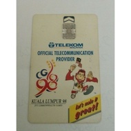 Used Malaysia Orang Utan Commonwealth Games Phone Card Sukom 98 Logo 电话卡