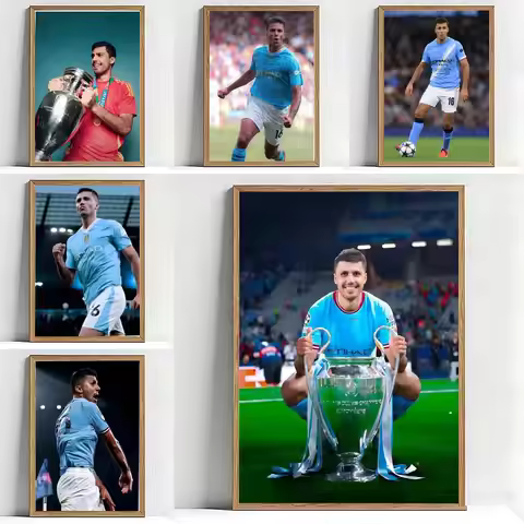 Rodri Spain Midfield General Defensive Poster Japandi Style Dark Academia Pastel Goth Rental Friendl