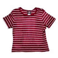 1990s 美國製 紅白條紋毛巾布上衣 terry cloth