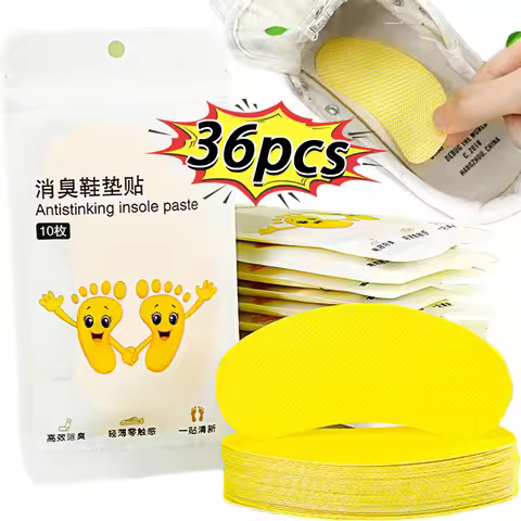 36pcs Shoes Deodorant Stickers Women Men Invisible Lemon Athlete's Foot Care Paddings Foot Soothing 