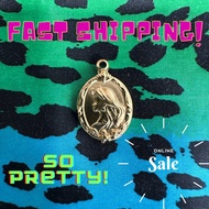 18k gold plated titanium steel Disney Princess Ariel little mermaid pendant