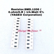Resistor SMD1206.0.ohm (10.Pcs/Resistor 0R/0.ohm.1/4.Watt 0,25W