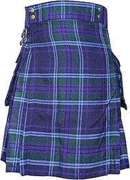 Tartan Utility Kilts for Men 8 Yard 13oz Kilt Traditional Highland Tartan Scottish Highland Kilt