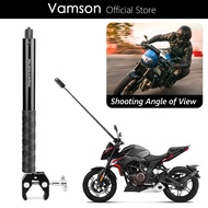 For Vamson for Insta360 One X3 Motorcycle 3rd Person View Invisible Selfie Stick Handlebar Clamp Mount for Insta 360 X2 GoPro Camera