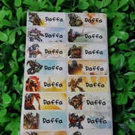 Transformer Label name sticker label name waterproof