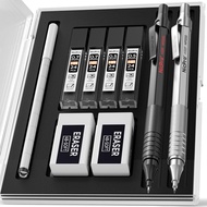 Nicpro 2 PCS Metal Mechanical Pencils 0.5mm & 0.7 mm with Case | MP1000 Artist Pencil Set with 4 Tub