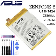 (งานแท้)แบต Asus Zenfone 2 (Z00AD  Z008D  X007D  ZE550ML  ZE551ML) (C11P1424) รับประกัน3เดือน 2900mA