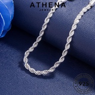 ATHENA JEWELRY Korean 925 Gelang Rope 純銀手鐲手鏈 Tangan Bracelet Accessories Original Silver Man Men Bangle For Twist Perak Sterling Lelaki Simple Rantai B621