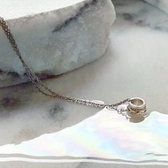 圓 : 項鍊 925純銀 墜飾轉動 女款銀鍊 男款鋼鍊 禮物 手作