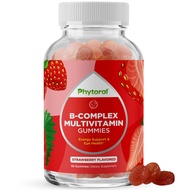 Vitamin B Complex Gummies for Adults - Natural Energy Gummies with Vegan B Complex Vitamins for Ener