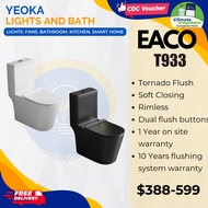Eaco T933 Rimless Vortex Tornado Flushing Dual Flush Soft Closing Seat