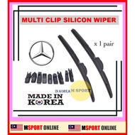 MERCEDES BENZ E Class W211 W212 W213 S211 2003-2017 MULTICLIP SILICON WIPER SIZE-24''+24''