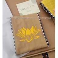Lotus embroidered bandana - Vietnamese bandana - Ceremony scarf - Scarf