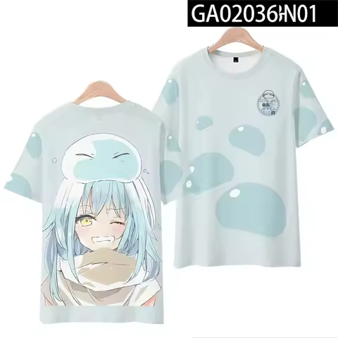 That Time I Got Reincarnated As A Slime Rimuru Tempest 3D Print T Shirt Women Men Summer Short Sleev
