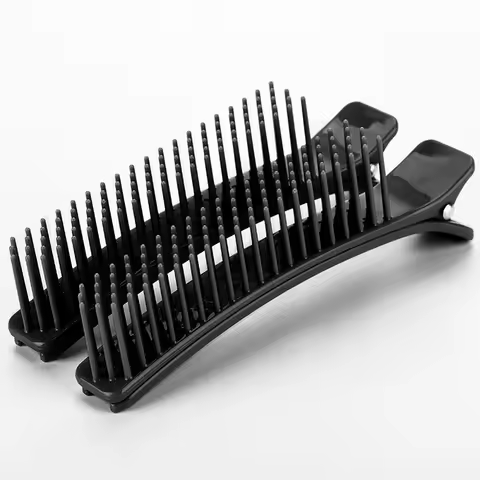 2PC Professional Hair Grip Clamps Salon Hair Section Cutting Clips Comb Barber Dyeing Perm Hairpins 