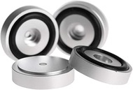 Elprico 4PCS Isolation Feet,40 * 10mm Aluminium Alloy Amplifier Pad Silver Anodizing Sand Blasting S